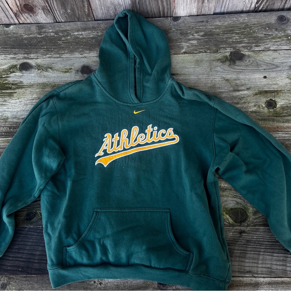 Vintage Nike Oakland A’s Green Hoodie Size Large